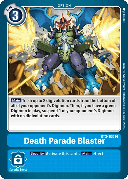 Digimon Kartenspiel Sammelkarte BT3-100 Death Parade Blaster