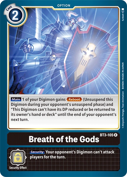 Digimon Kartenspiel Sammelkarte BT3-105 Breath of the Gods