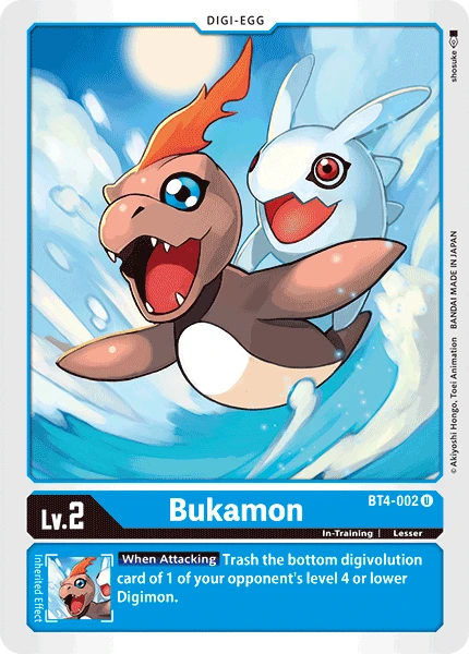 Digimon Kartenspiel Sammelkarte BT4-002 Bukamon