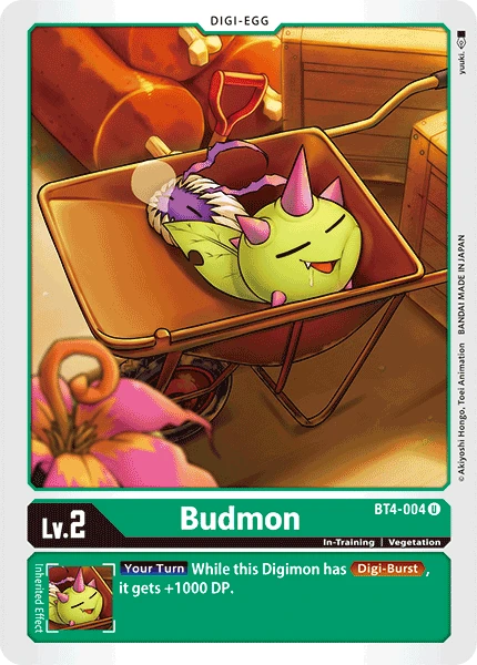 Digimon Kartenspiel Sammelkarte BT4-004 Budmon