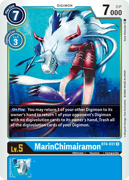 Digimon Kartenspiel Sammelkarte BT4-031 MarinChimairamon