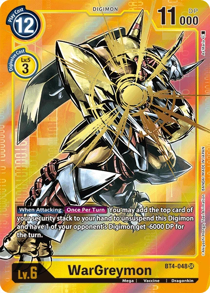 Digimon Kartenspiel Sammelkarte BT4-048 WarGreymon alternatives Artwork 1