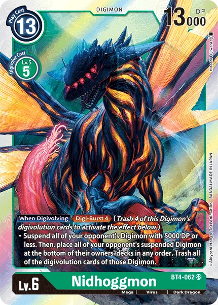 Digimon Kartenspiel Sammelkarte BT4-062 Nidhoggmon