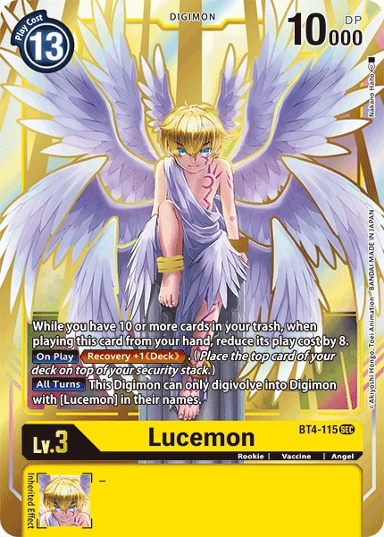 Digimon Kartenspiel Sammelkarte BT4-115 Lucemon