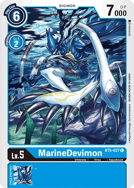 Digimon Kartenspiel Sammelkarte BT5-027 MarineDevimon