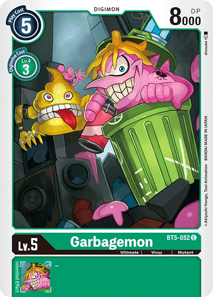 Digimon Kartenspiel Sammelkarte BT5-052 Garbagemon