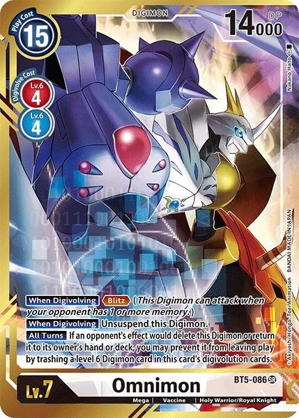 Digimon Kartenspiel Sammelkarte BT5-086 Omnimon alternatives Artwork 2