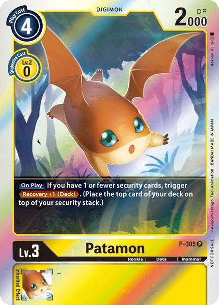 Digimon Kartenspiel Sammelkarte P-005 Patamon