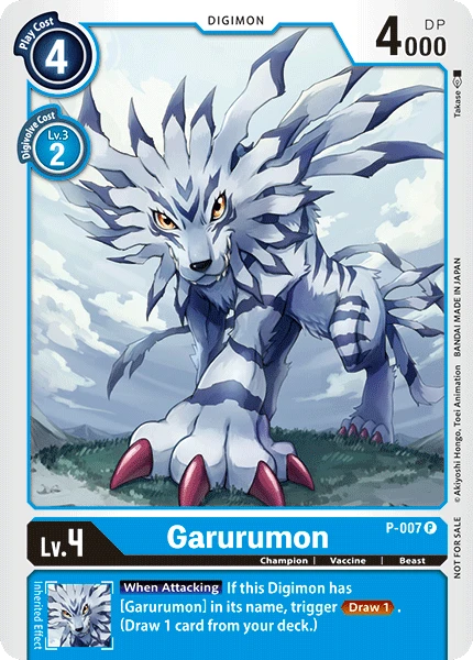 Digimon Kartenspiel Sammelkarte P-007 Garurumon