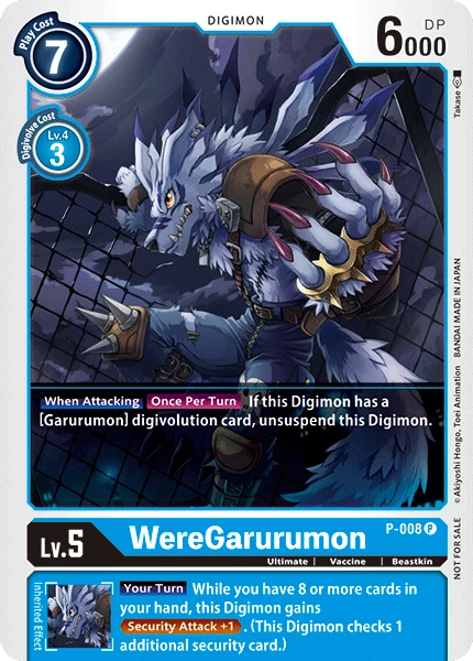 Digimon Kartenspiel Sammelkarte P-008 WereGarurumon