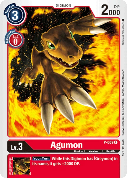 Digimon Kartenspiel Sammelkarte P-009 Agumon