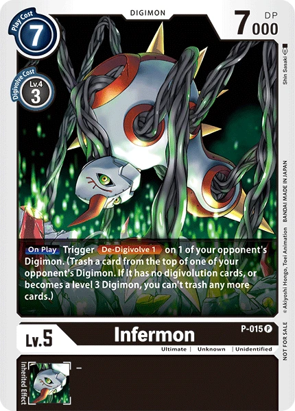 Digimon Kartenspiel Sammelkarte P-015 Infermon