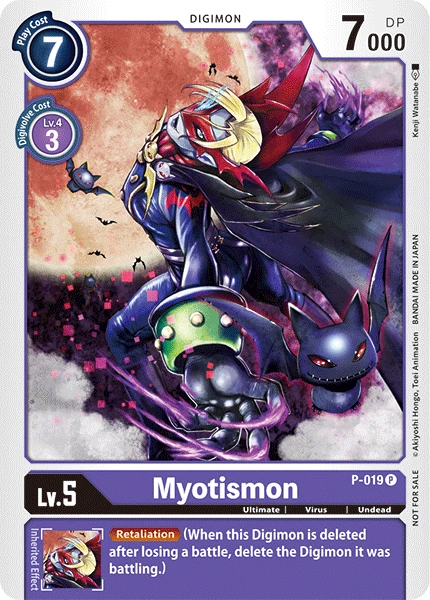 Digimon Kartenspiel Sammelkarte P-019 Myotismon
