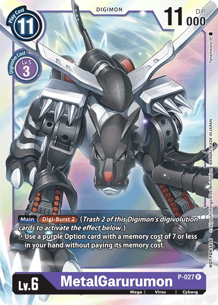 Digimon Kartenspiel Sammelkarte P-027 MetalGarurumon