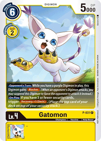 Digimon Kartenspiel Sammelkarte P-031 Gatomon