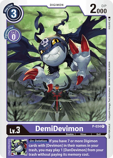 Digimon Kartenspiel Sammelkarte P-034 DemiDevimon