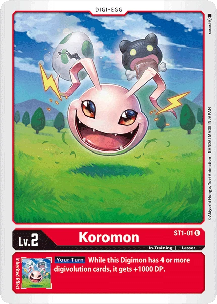 Digimon Kartenspiel Sammelkarte ST1-01 Koromon