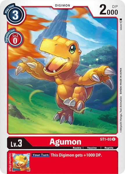 Digimon Kartenspiel Sammelkarte ST1-03 Agumon