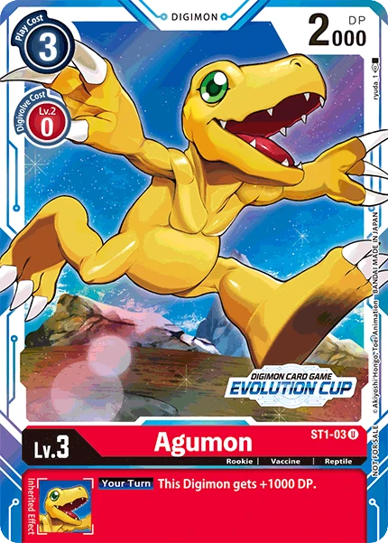Digimon Kartenspiel Sammelkarte ST1-03 Agumon alternatives Artwork 1