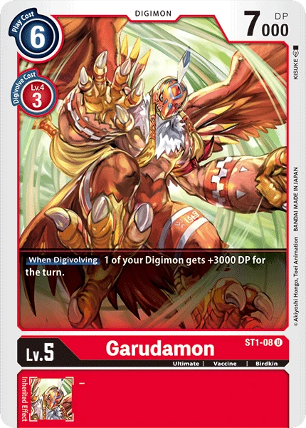 Digimon Kartenspiel Sammelkarte ST1-08 Garudamon