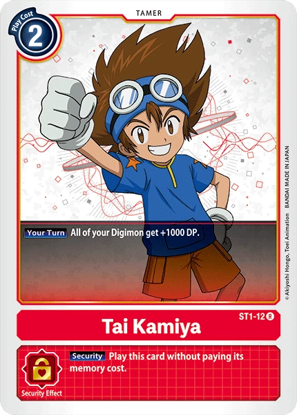 Digimon Kartenspiel Sammelkarte ST1-12 Tai Kamiya