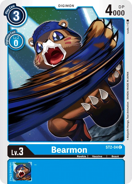 Digimon Kartenspiel Sammelkarte ST2-04 Bearmon