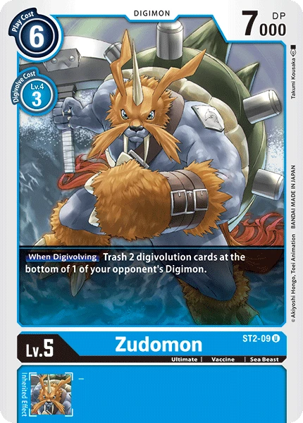 Digimon Kartenspiel Sammelkarte ST2-09 Zudomon