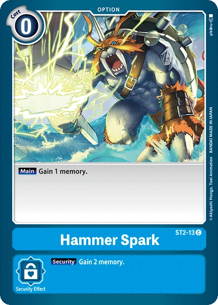 Digimon Kartenspiel Sammelkarte ST2-13 Hammer Spark