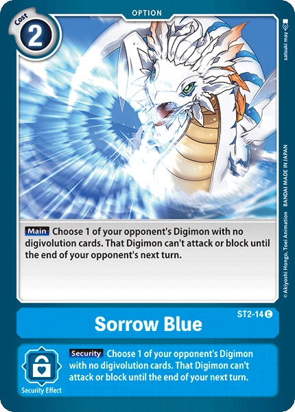 Digimon Kartenspiel Sammelkarte ST2-14 Sorrow Blue