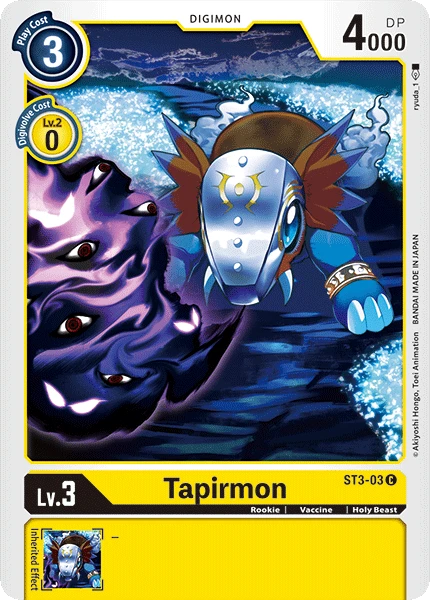 Digimon Kartenspiel Sammelkarte ST3-03 Tapirmon