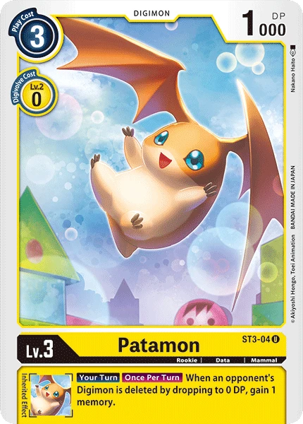 Digimon Kartenspiel Sammelkarte ST3-04 Patamon