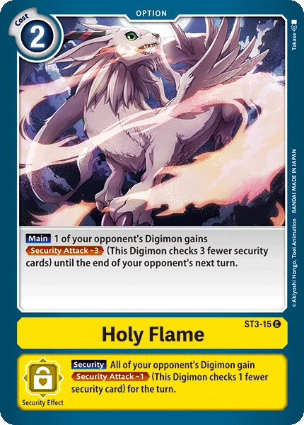 Digimon Kartenspiel Sammelkarte ST3-15 Holy Flame
