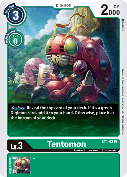 Digimon Kartenspiel Sammelkarte ST4-03 Tentomon
