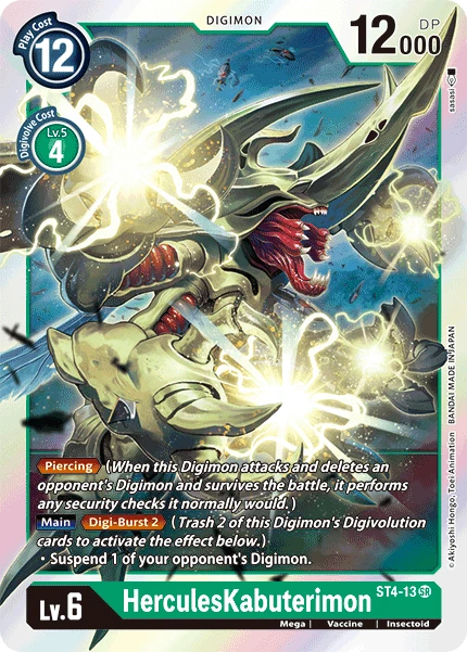 Digimon Kartenspiel Sammelkarte ST4-13 HerculesKabuterimon