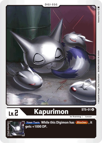 Digimon Kartenspiel Sammelkarte ST5-01 Kapurimon