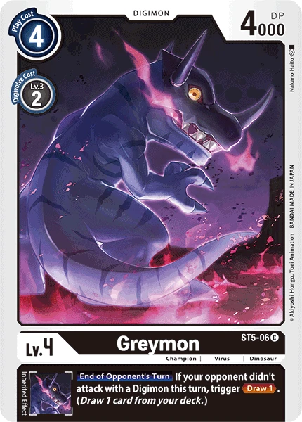 Digimon Kartenspiel Sammelkarte ST5-06 Greymon