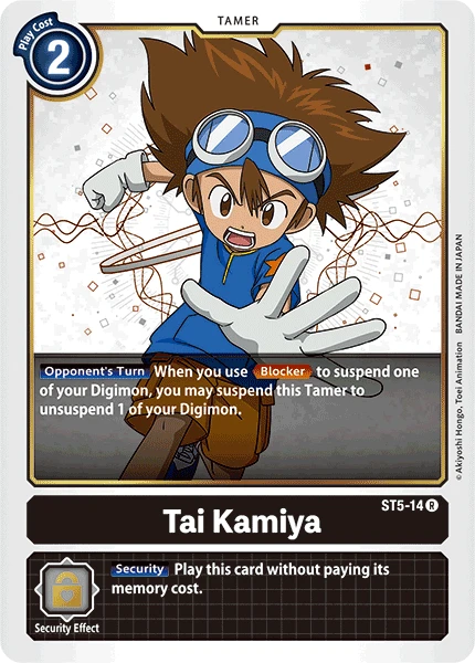 Digimon Kartenspiel Sammelkarte ST5-14 Tai Kamiya