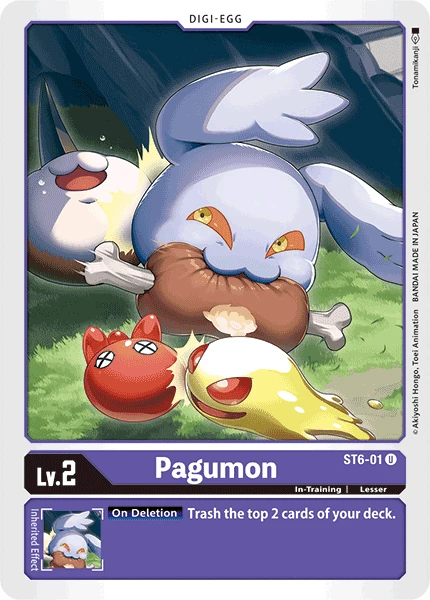 Digimon Kartenspiel Sammelkarte ST6-01 Pagumon