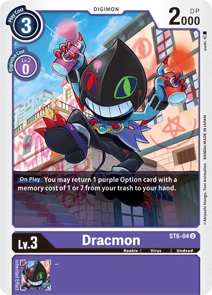 Digimon Kartenspiel Sammelkarte ST6-04 Dracmon
