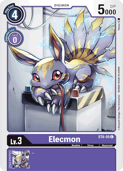 Digimon Kartenspiel Sammelkarte ST6-05 Elecmon