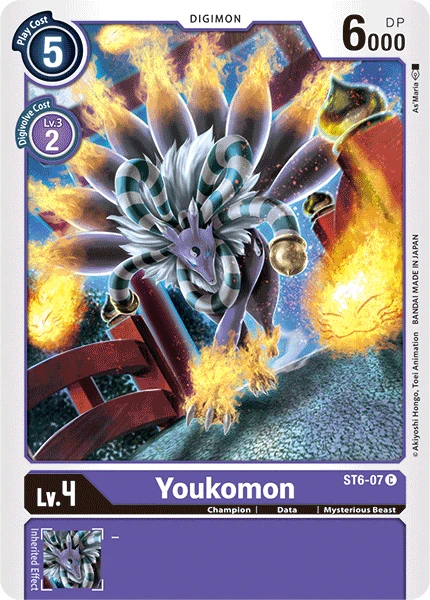 Digimon Kartenspiel Sammelkarte ST6-07 Youkomon