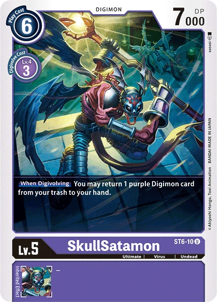 Digimon Kartenspiel Sammelkarte ST6-10 SkullSatamon