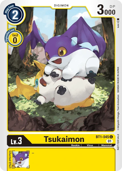 Digimon Kartenspiel Sammelkarte BT1-045 Tsukaimon alternatives Artwork 1