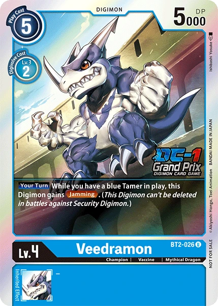 Digimon Kartenspiel Sammelkarte BT2-026 Veedramon alternatives Artwork 1