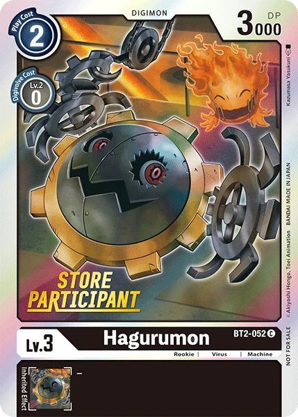Digimon Kartenspiel Sammelkarte BT2-052 Hagurumon alternatives Artwork 1