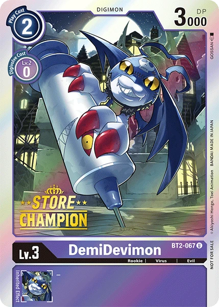 Digimon Kartenspiel Sammelkarte BT2-067 DemiDevimon alternatives Artwork 2