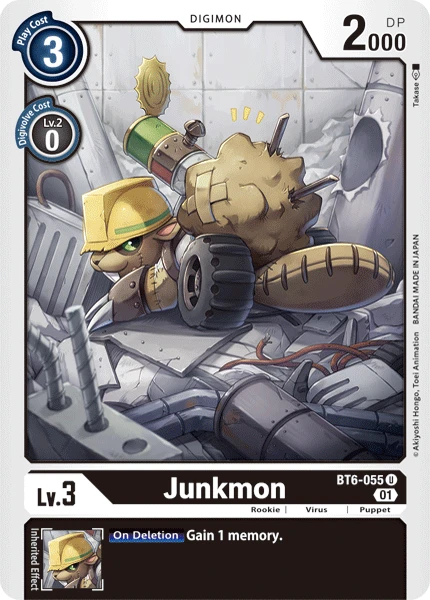 Digimon Kartenspiel Sammelkarte BT6-055 Junkmon