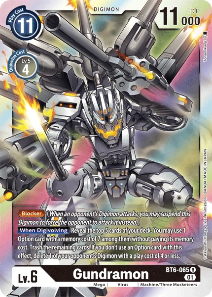 Digimon Kartenspiel Sammelkarte BT6-065 Gundramon