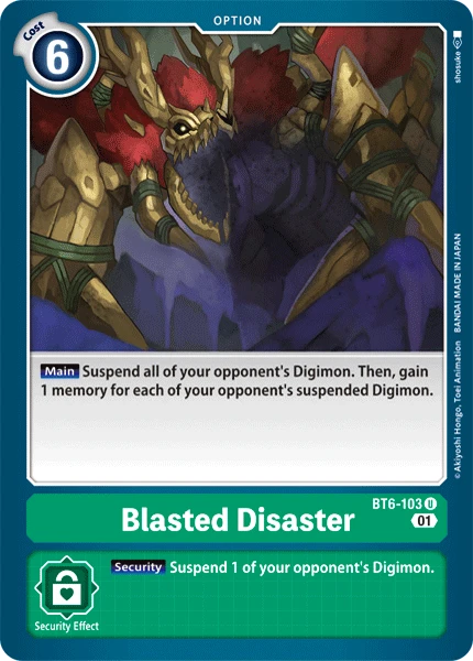 Digimon Kartenspiel Sammelkarte BT6-103 Blasted Disaster