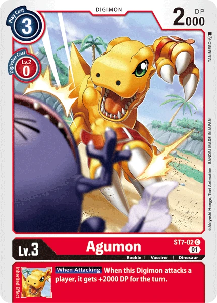 Digimon Kartenspiel Sammelkarte ST7-02 Agumon